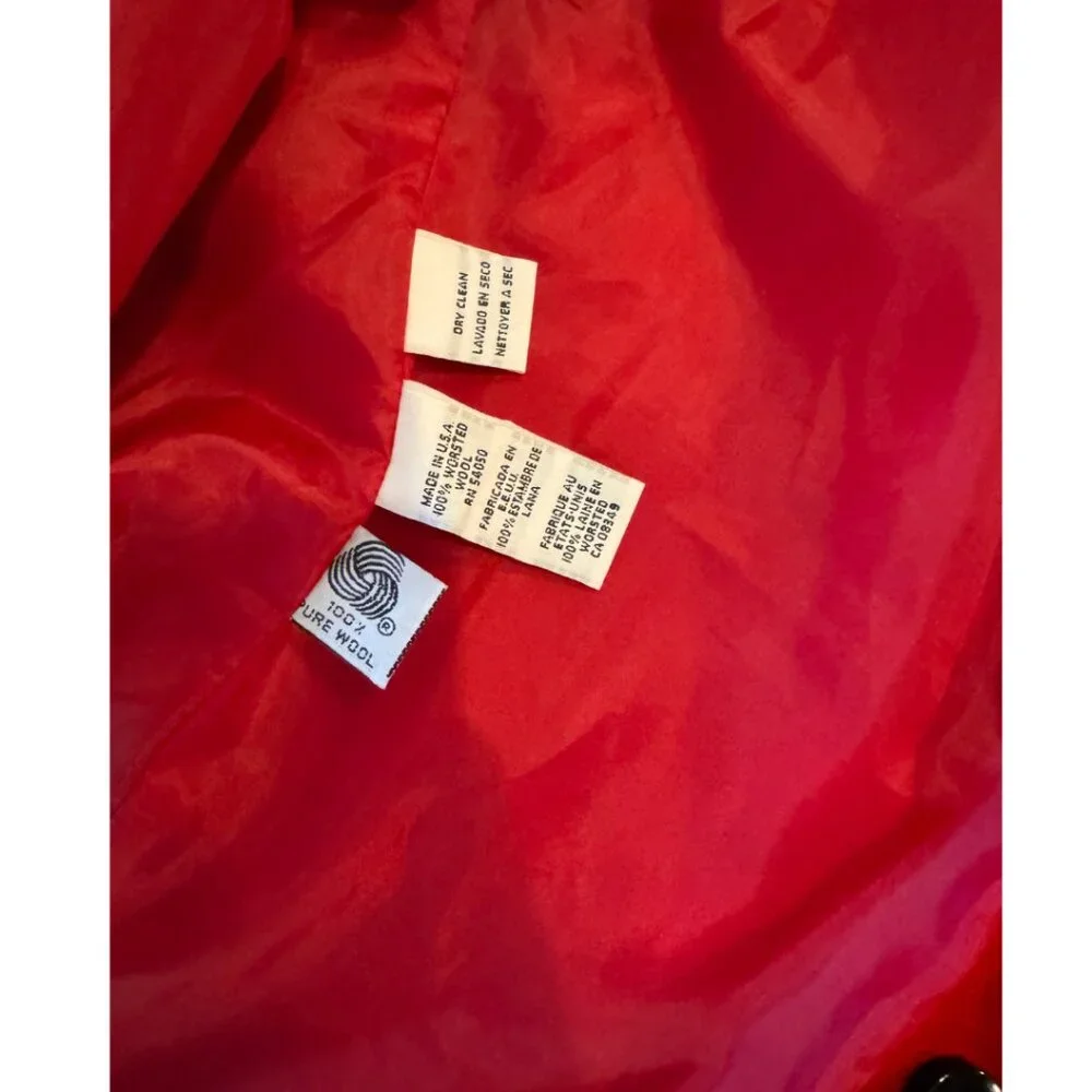 1980’s Red Christian Dior Cropped Wool Blazer Size 6